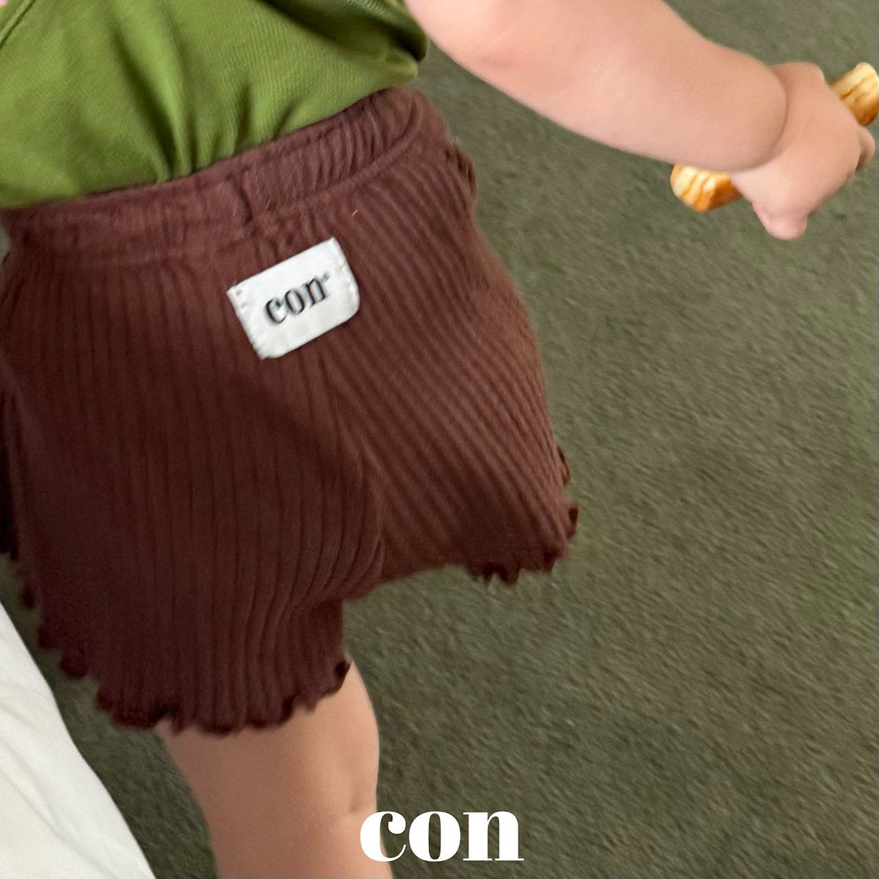 ［con］Con rib short pants