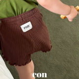［con］Con rib short pants