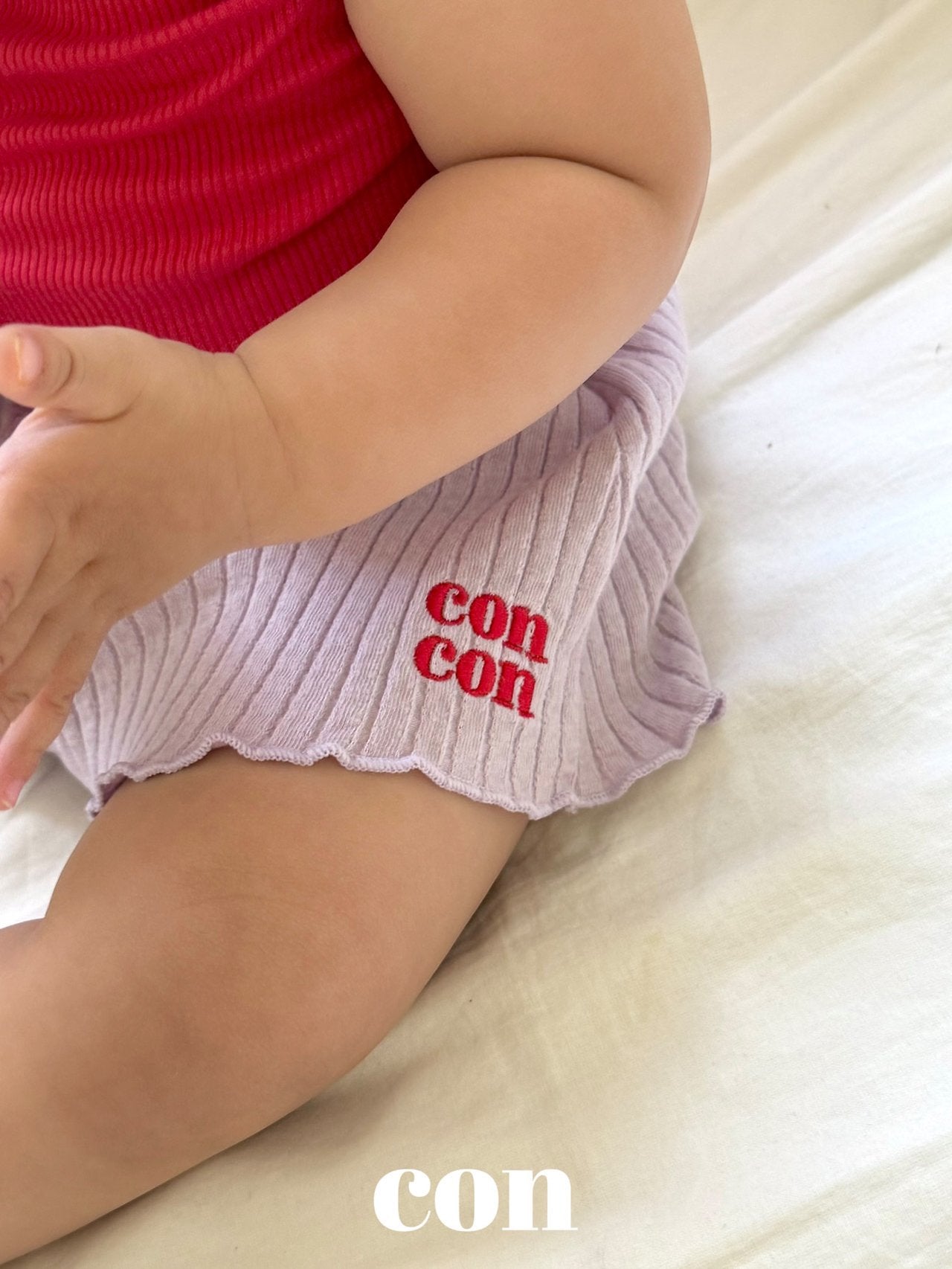［con］Con rib short pants