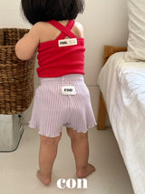 ［con］Con rib short pants