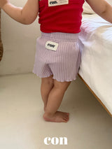 ［con］Con rib short pants
