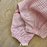 ［con］Yogurt check overalls