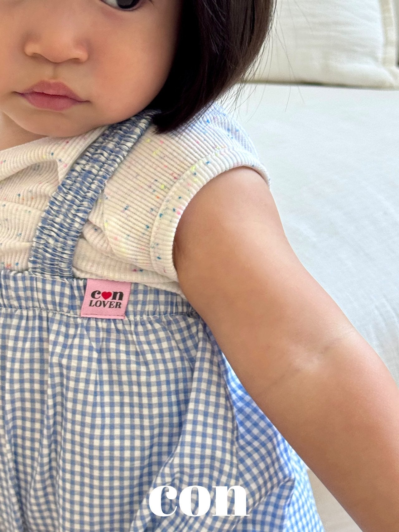 ［con］Yogurt check overalls