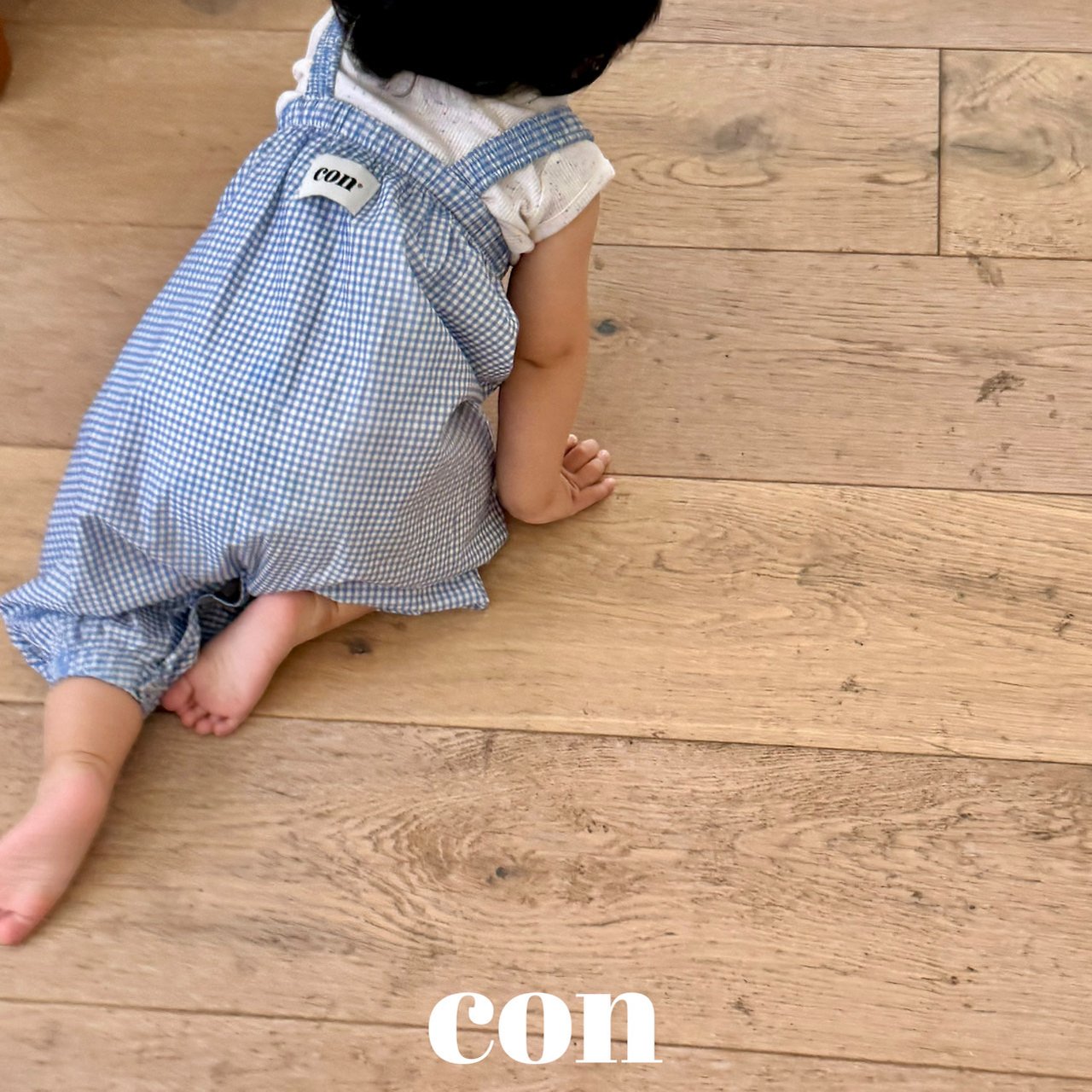 ［con］Yogurt check overalls