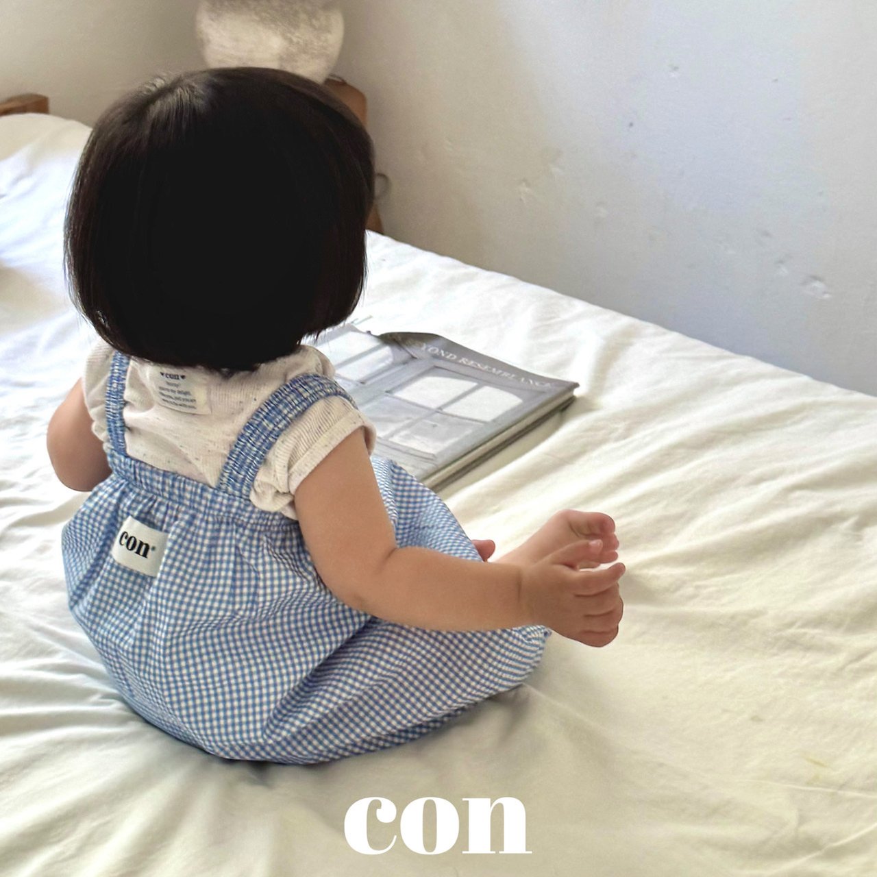 ［con］Yogurt check overalls