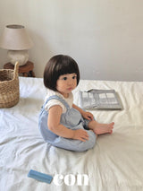 ［con］Yogurt check overalls
