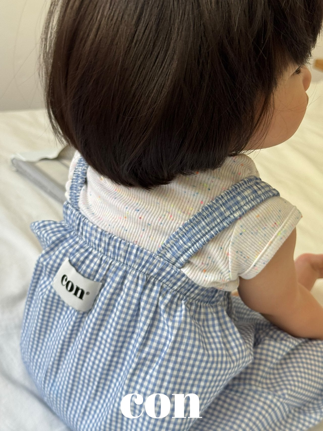 ［con］Yogurt check overalls