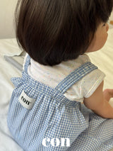 ［con］Yogurt check overalls