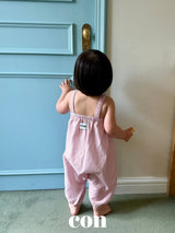 ［con］Yogurt check overalls