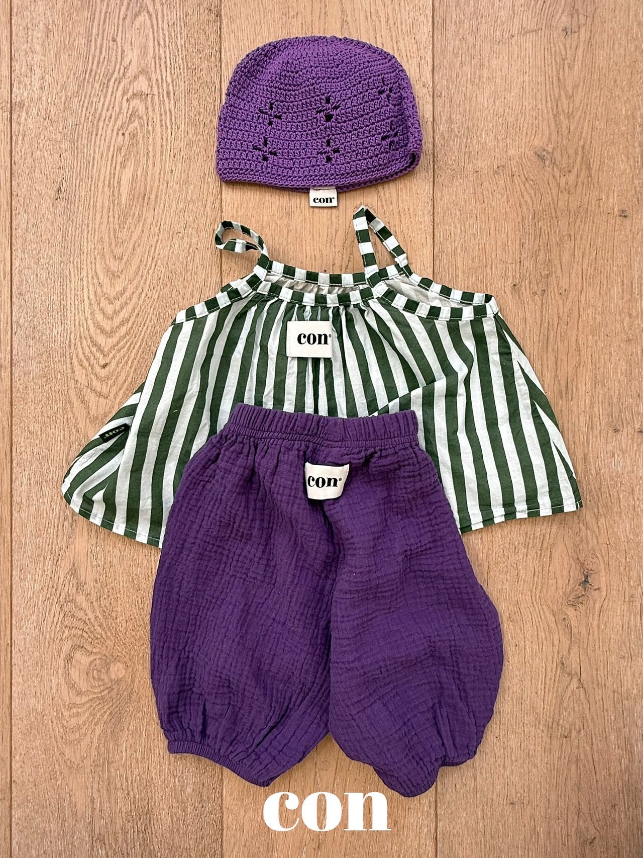 ［con］Salt stripe camisole blouse