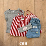［con］Salt stripe camisole blouse