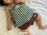 ［con］Con rib short pants
