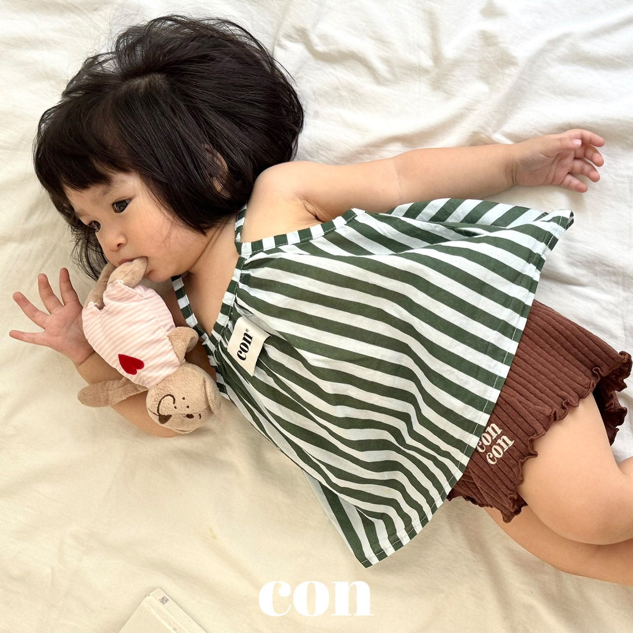 ［con］Con rib short pants