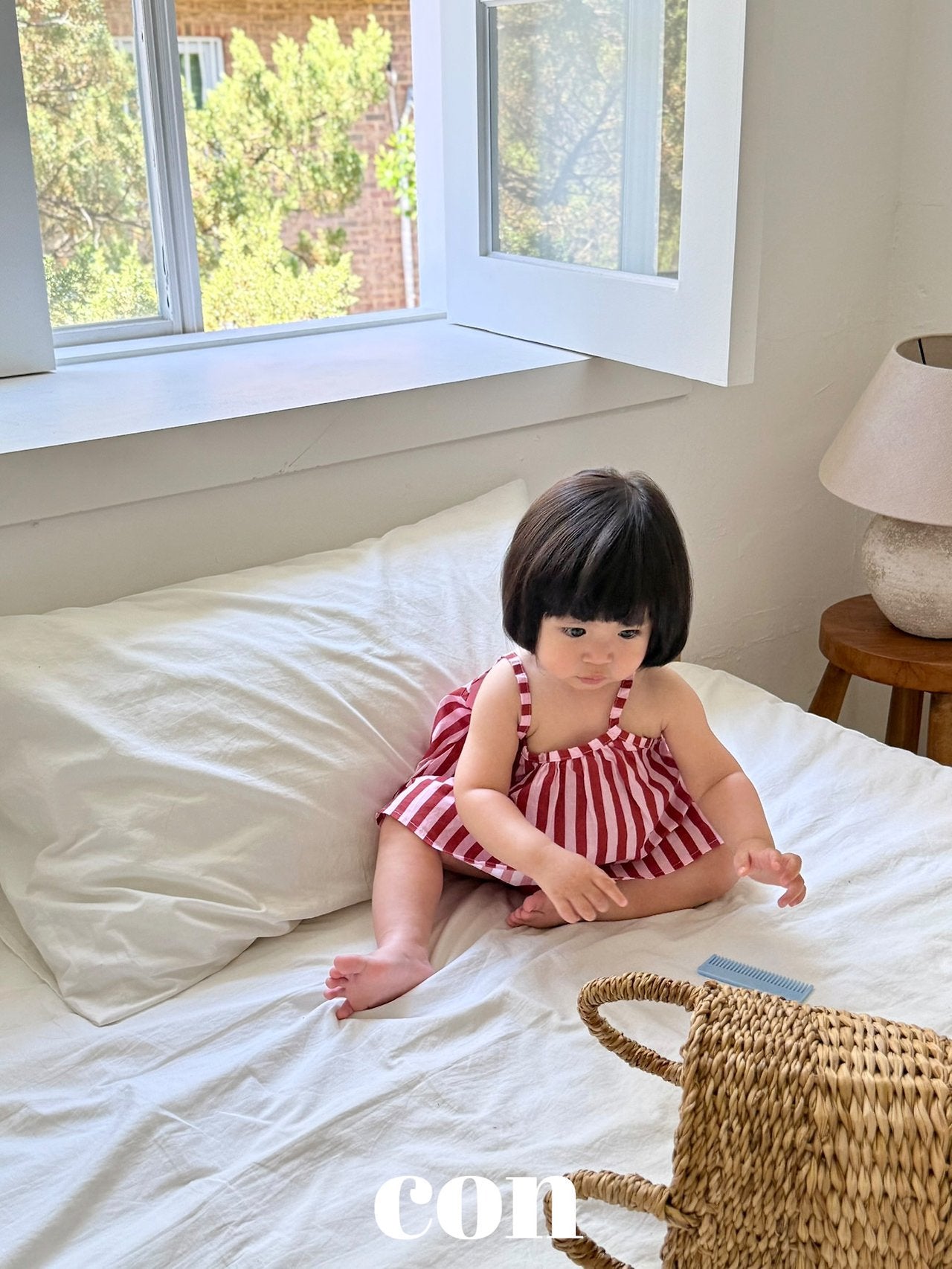 ［con］Salt stripe camisole blouse