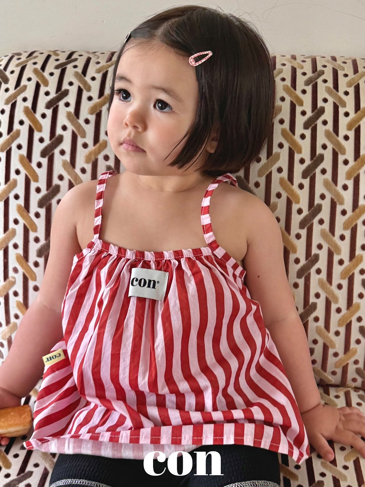 ［con］Salt stripe camisole blouse
