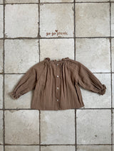 ［gogo picnic］Lena frill tuck blouse