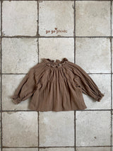 ［gogo picnic］Lena frill tuck blouse