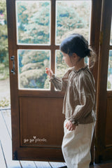 ［gogo picnic］Lena frill tuck blouse