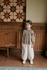 ［gogo picnic］Lena frill tuck blouse