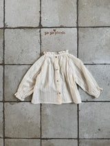 ［gogo picnic］Lena frill tuck blouse