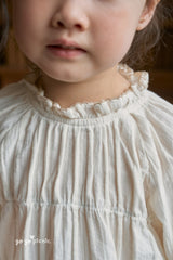［gogo picnic］Lena frill tuck blouse