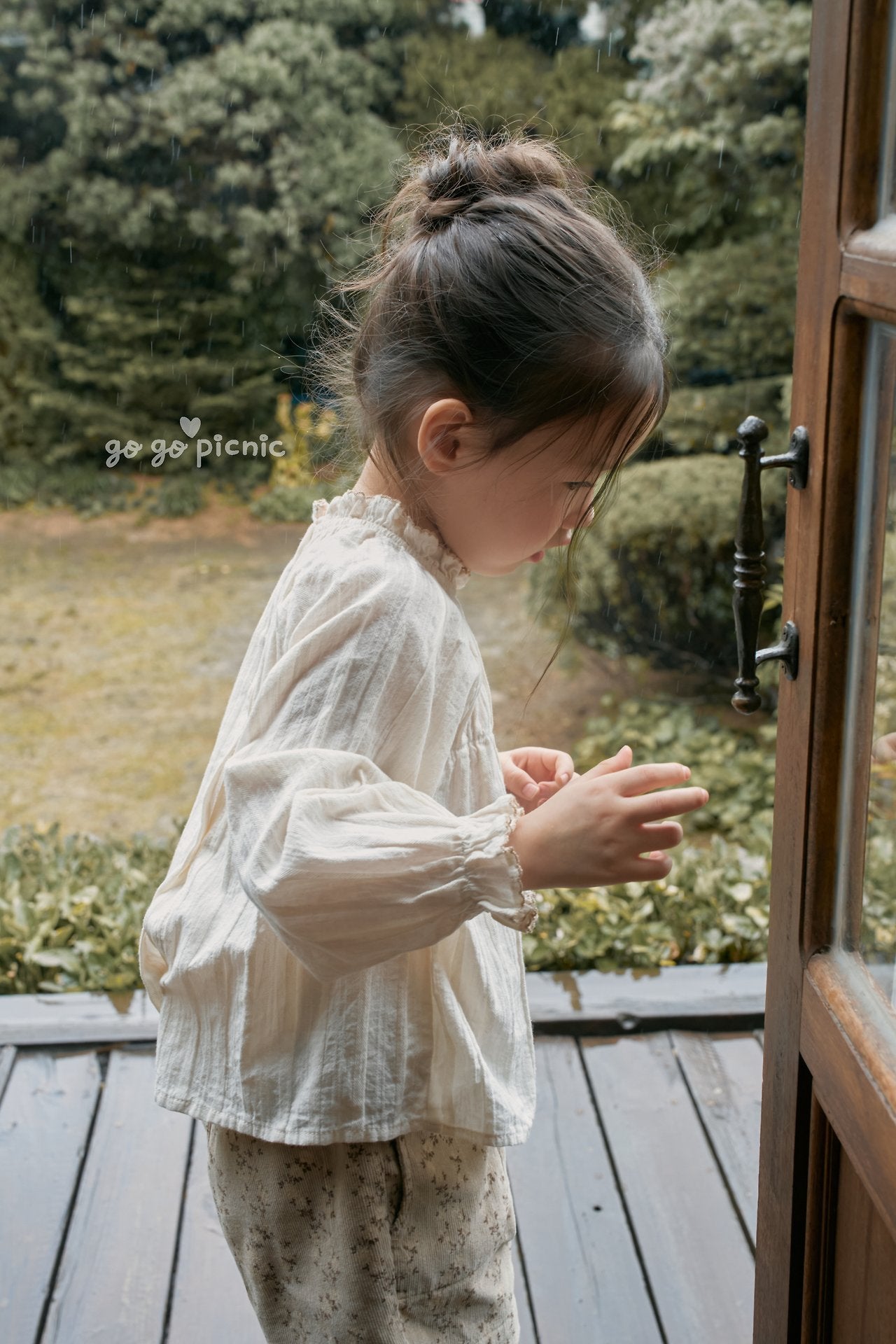 ［gogo picnic］Lena frill tuck blouse