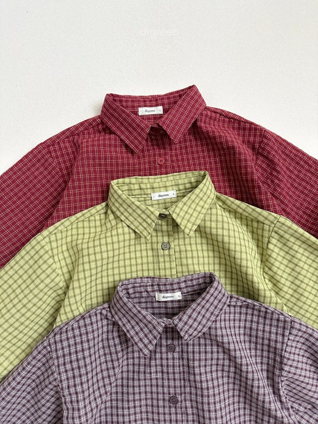 ［digreen］Picnic check shirt