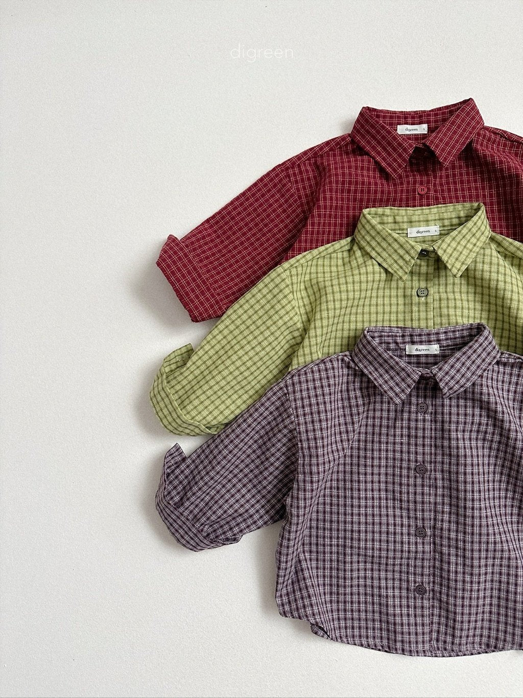 ［digreen］Picnic check shirt