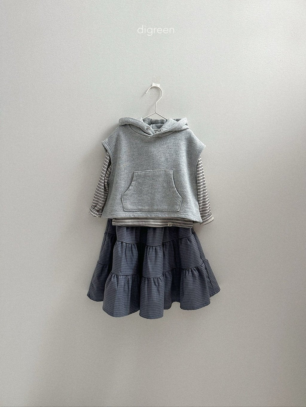 ［digreen］Woody hooded vest