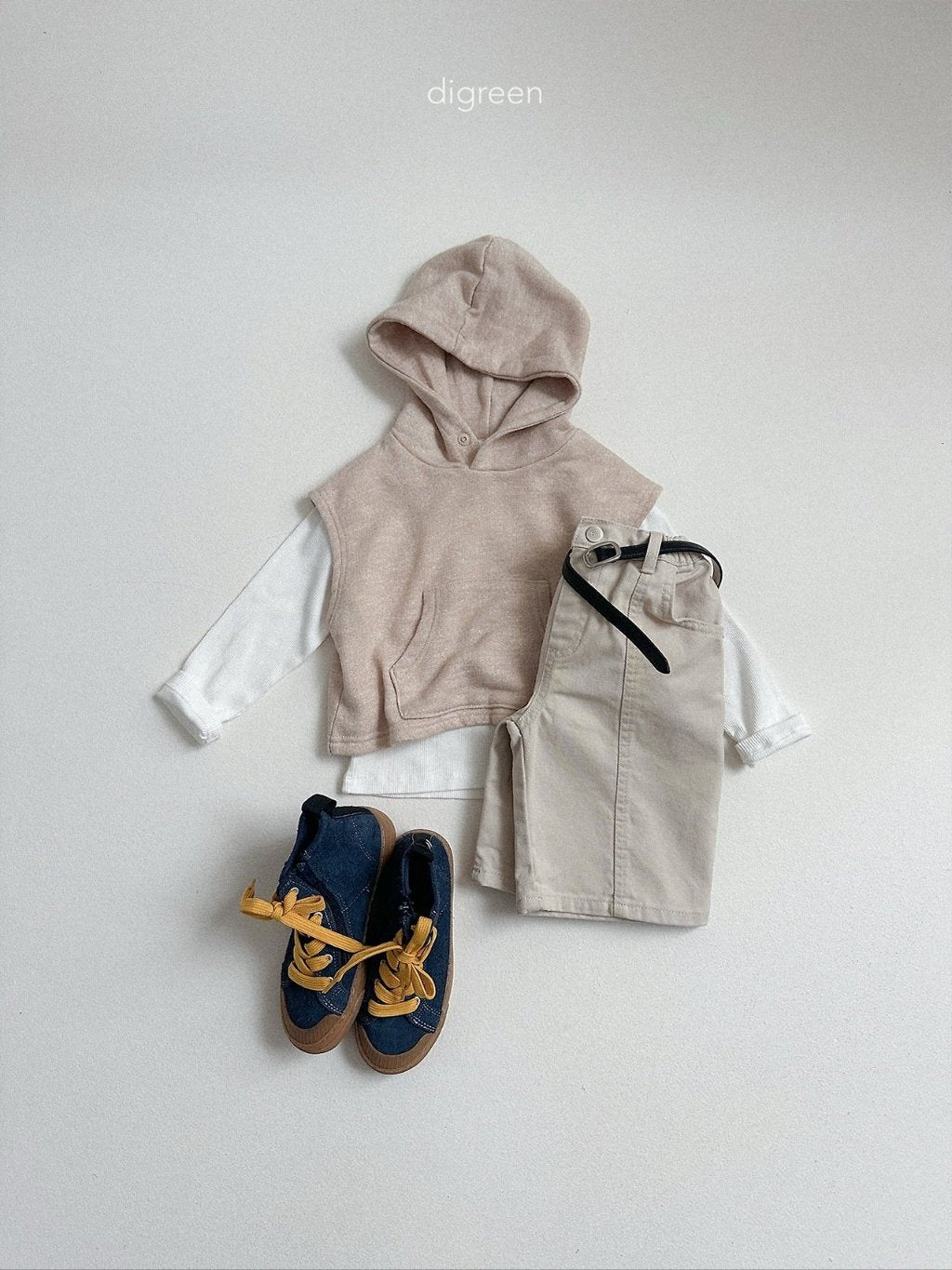 ［digreen］Woody hooded vest