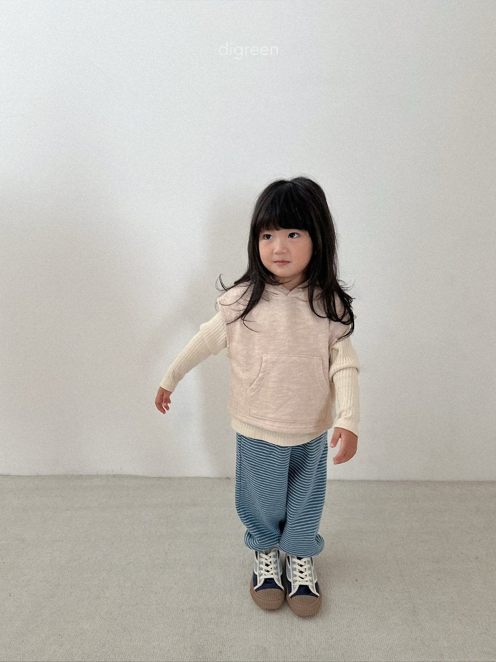［digreen］Woody hooded vest