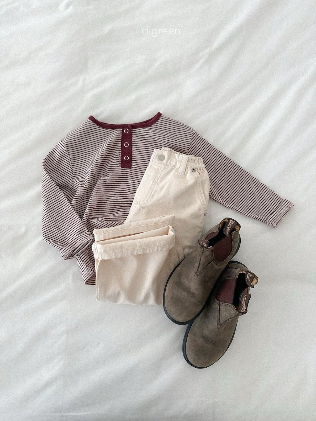［digreen］Henley neck aletty tee