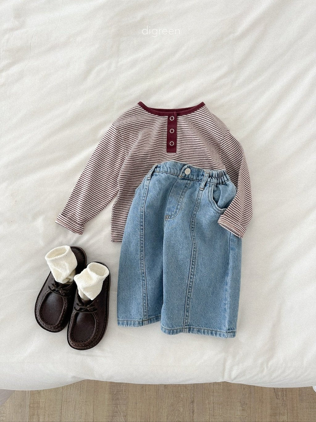 ［digreen］Henley neck aletty tee