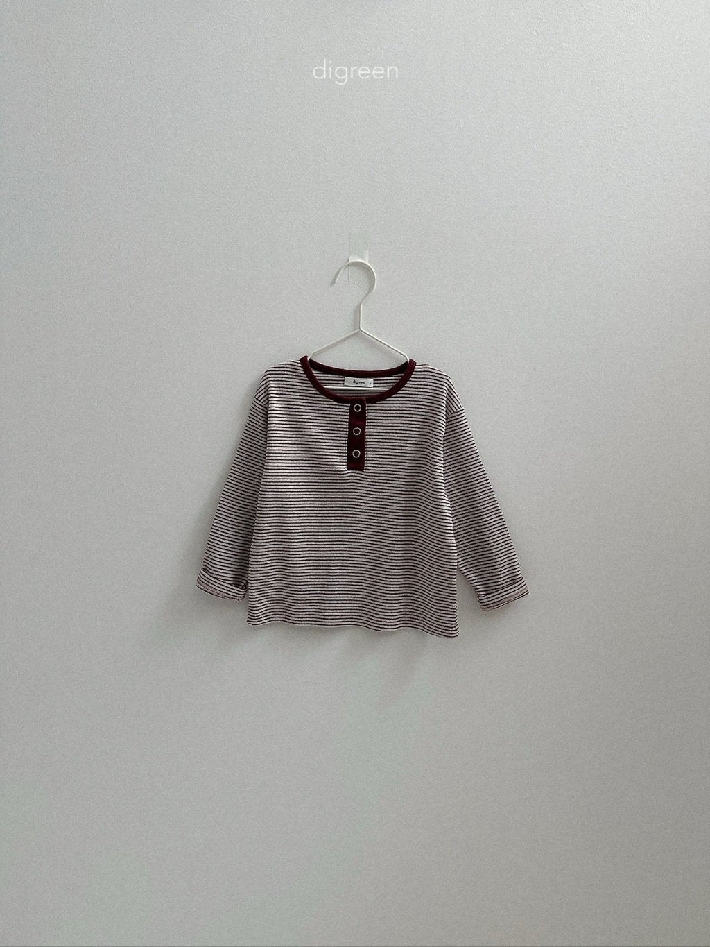 ［digreen］Henley neck aletty tee