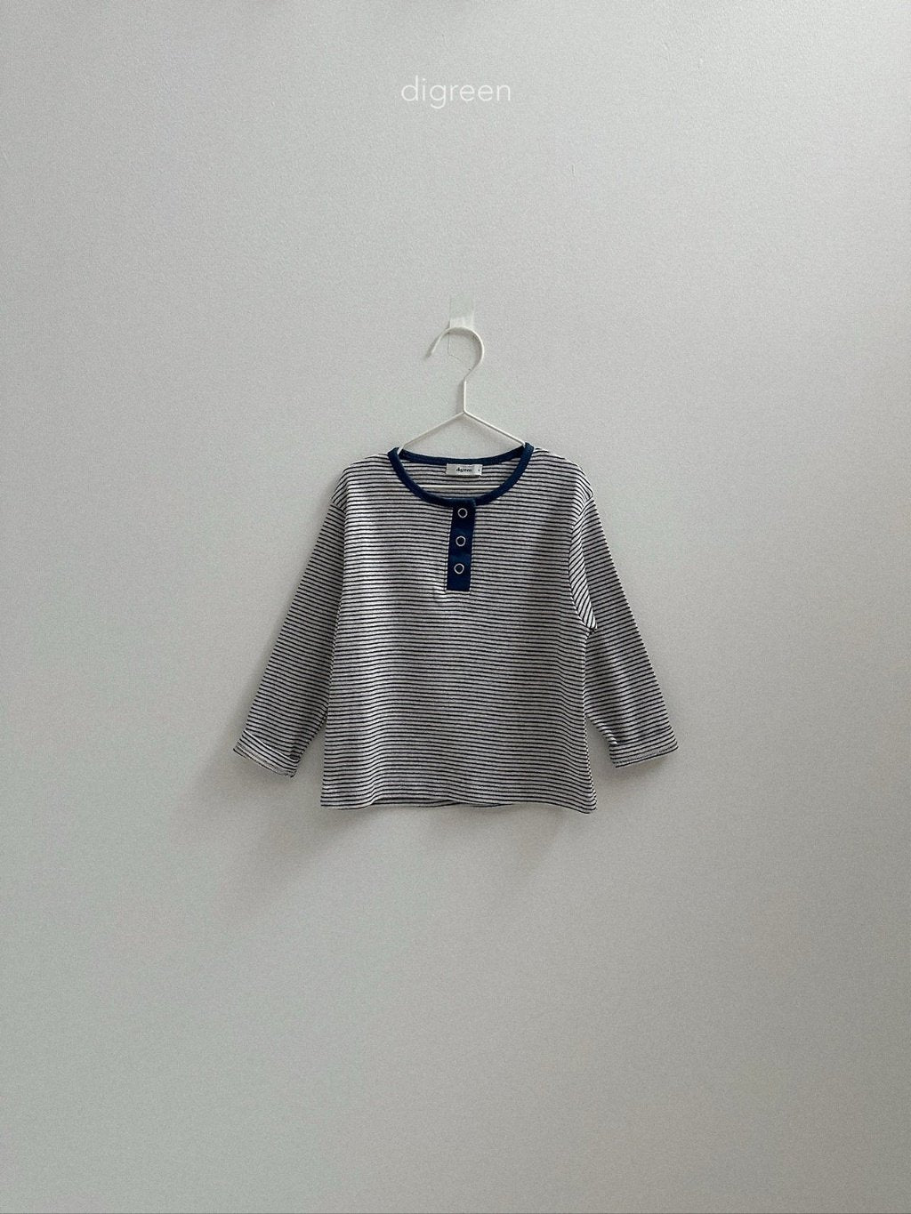 ［digreen］Henley neck aletty tee