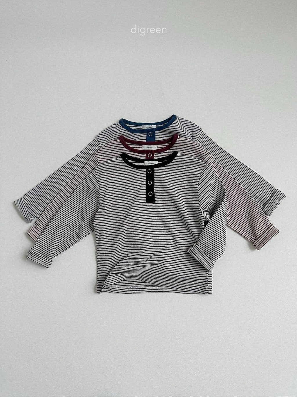 ［digreen］Henley neck aletty tee