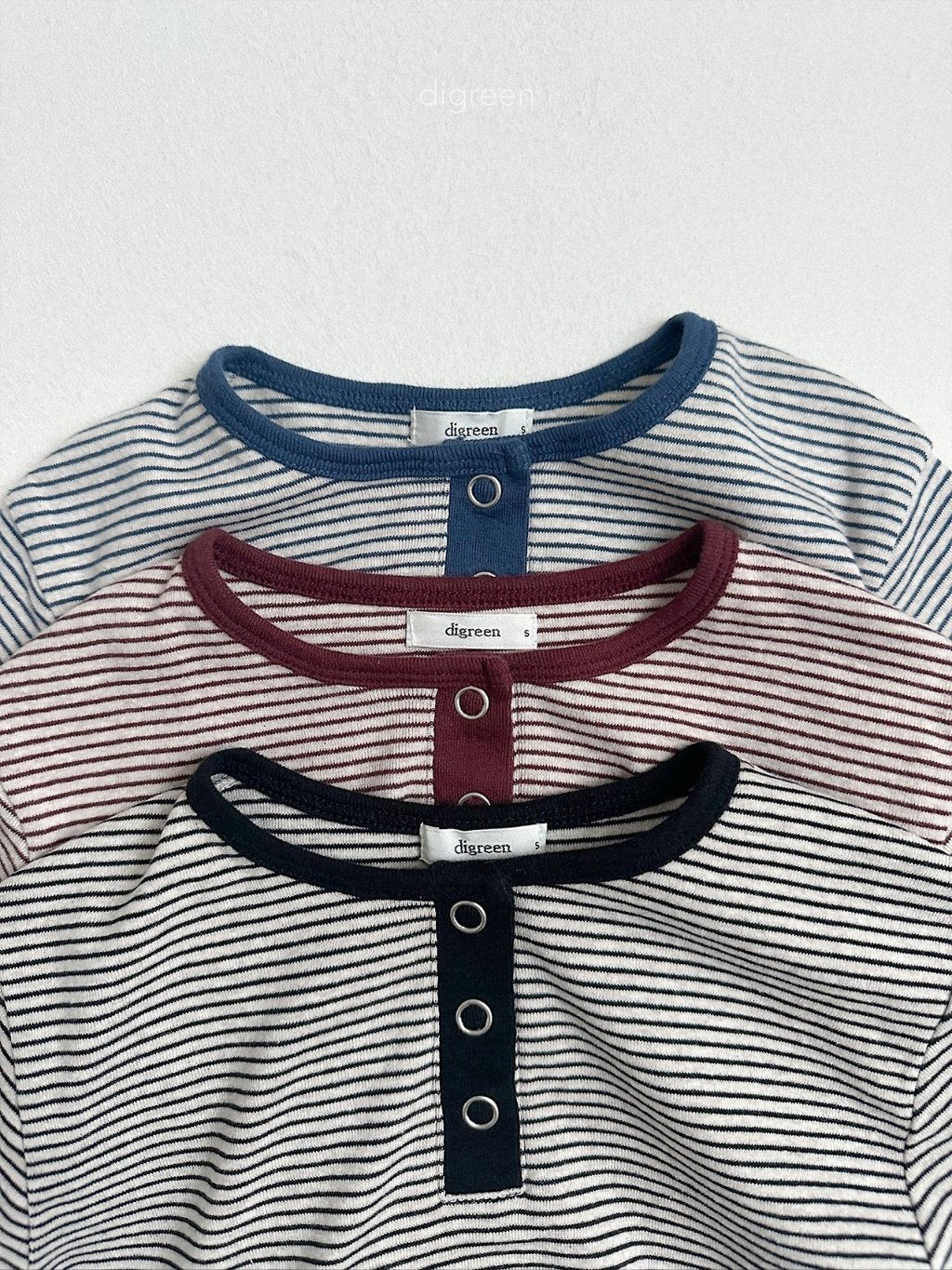 ［digreen］Henley neck aletty tee