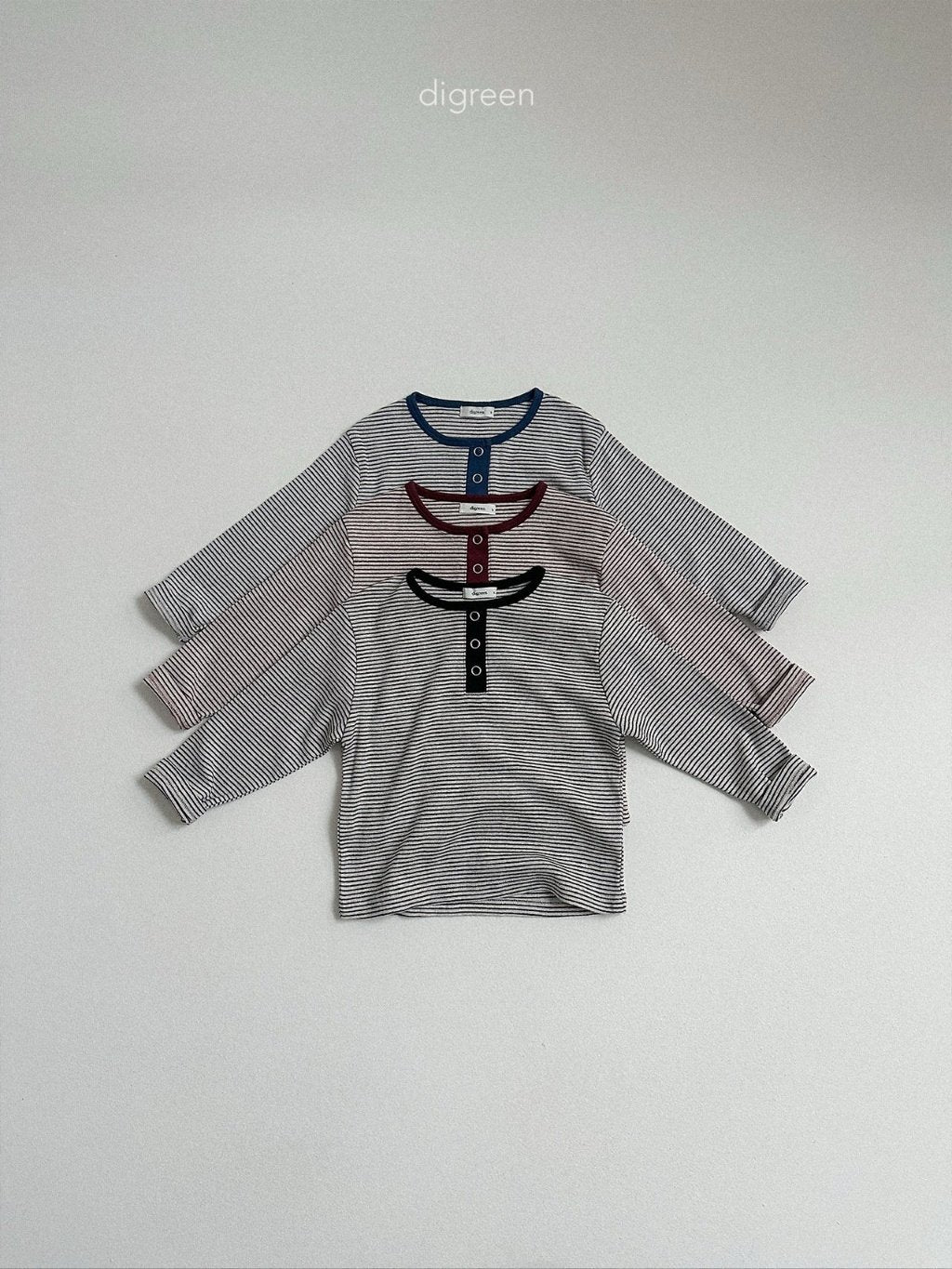 ［digreen］Henley neck aletty tee