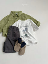 ［digreen］Stitch bermuda pants