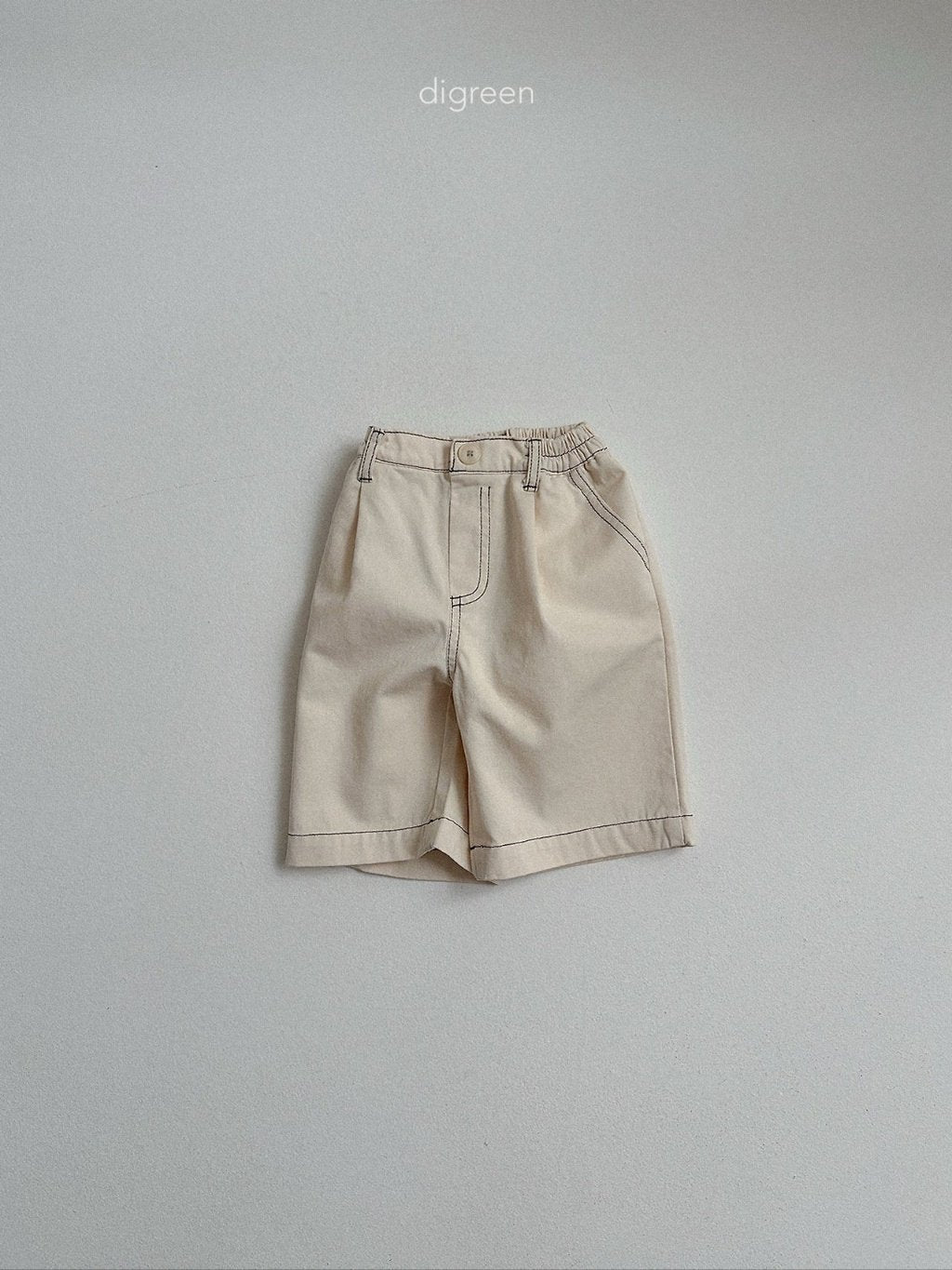 ［digreen］Stitch bermuda pants