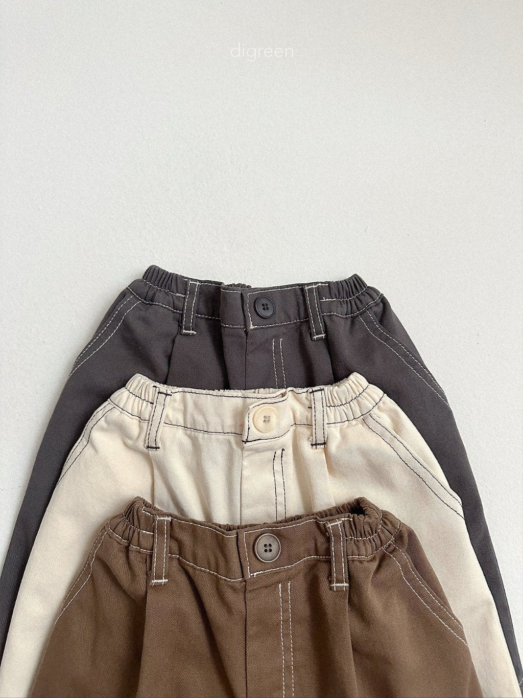 ［digreen］Stitch bermuda pants