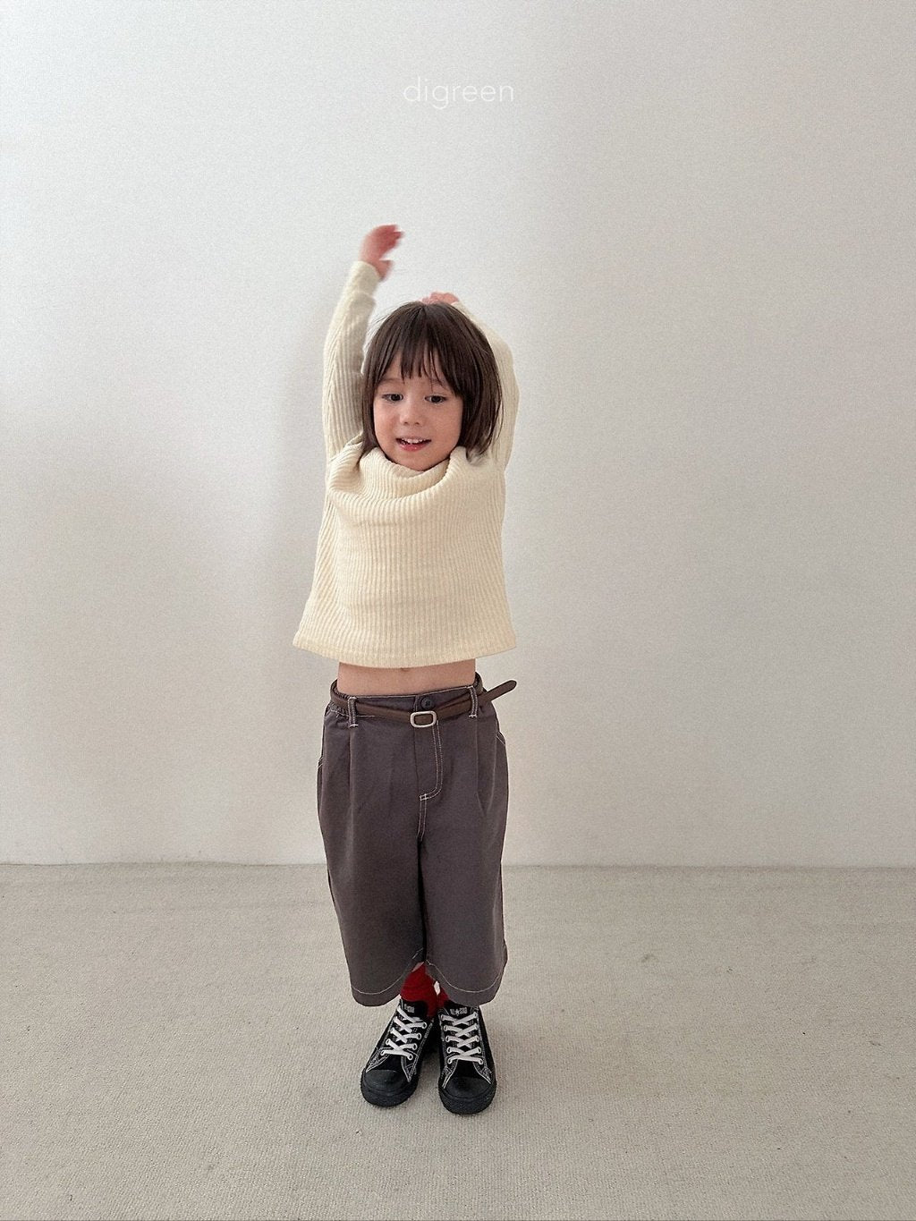 ［digreen］Stitch bermuda pants