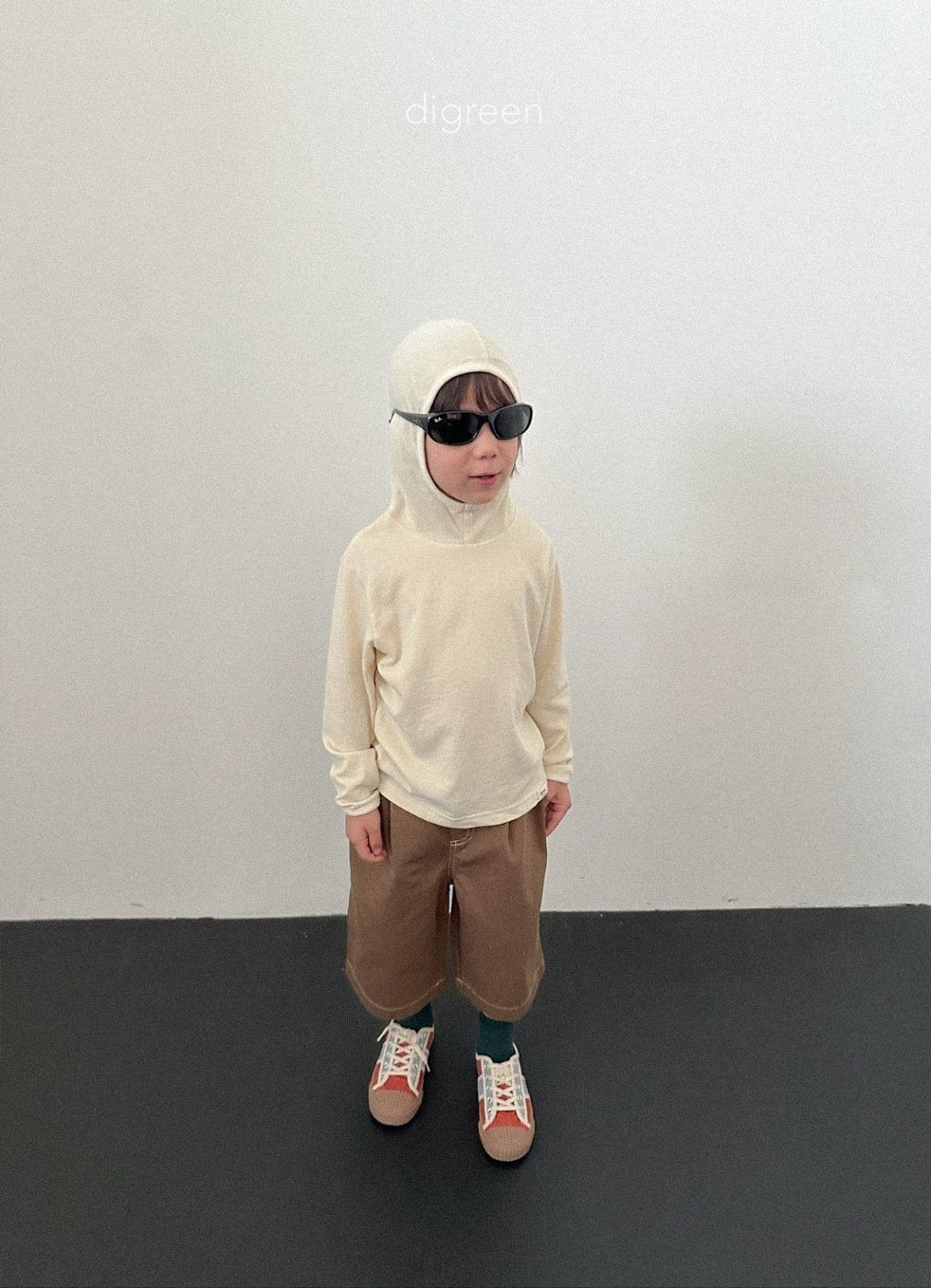 ［digreen］Stitch bermuda pants
