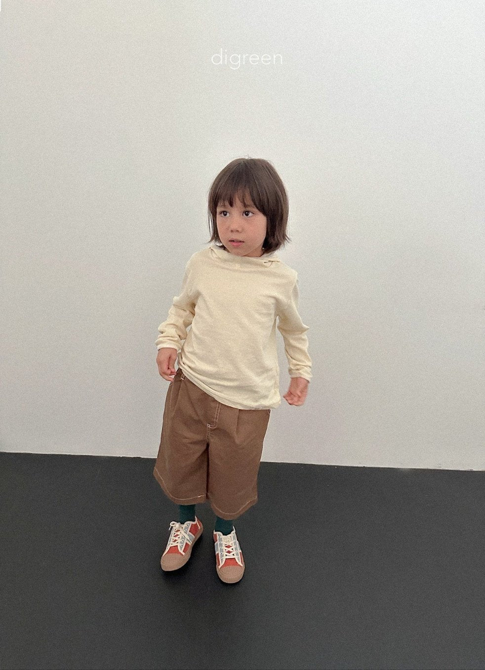 ［digreen］Stitch bermuda pants