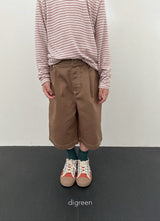 ［digreen］Stitch bermuda pants