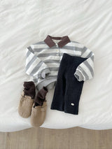［digreen］Striped collar mtm