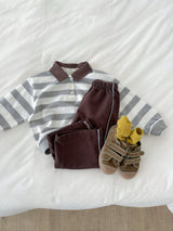 ［digreen］Striped collar mtm