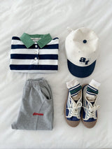 ［digreen］Striped collar mtm