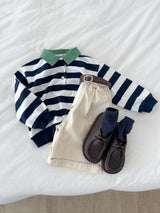 ［digreen］Striped collar mtm