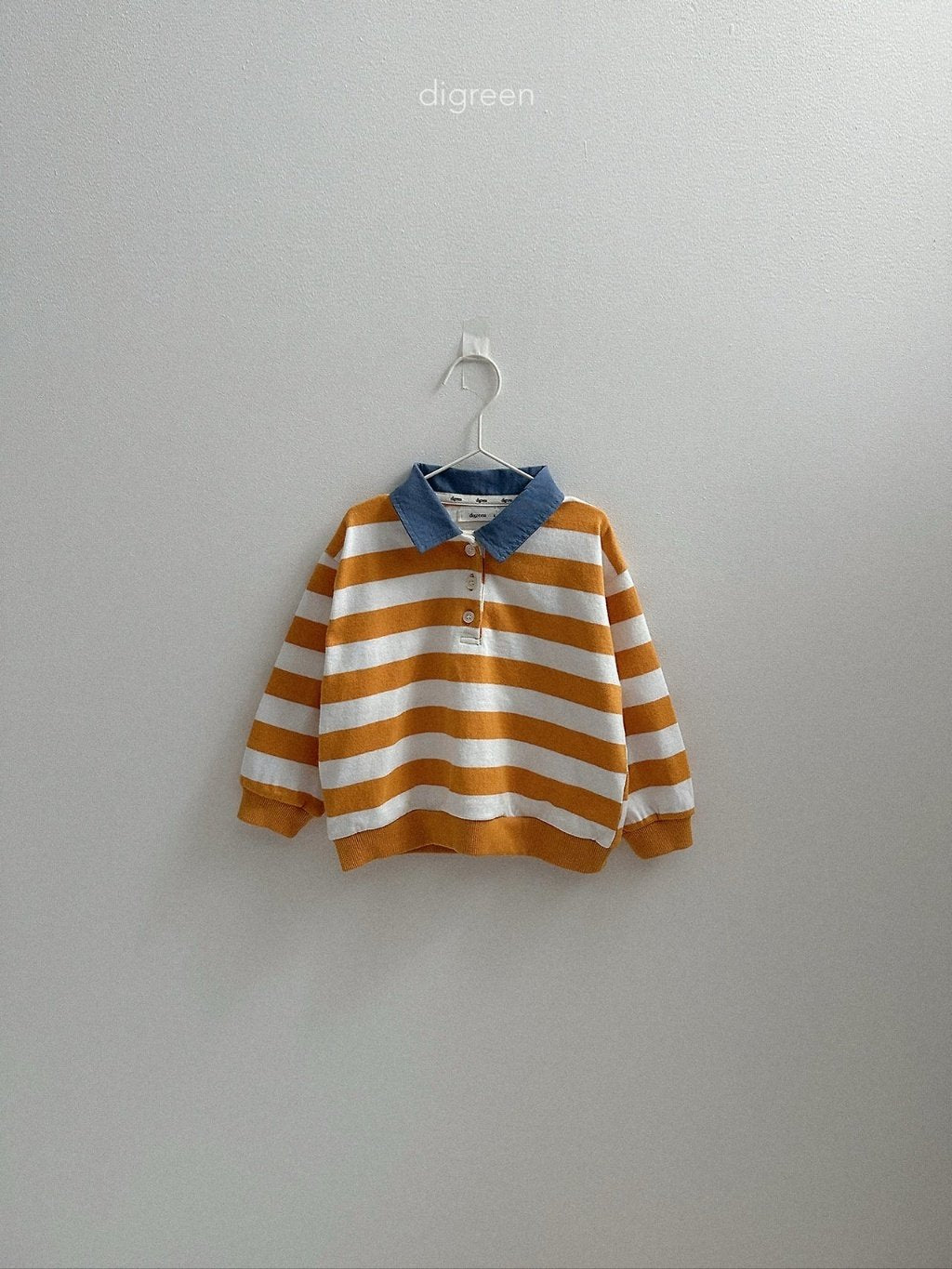 ［digreen］Striped collar mtm